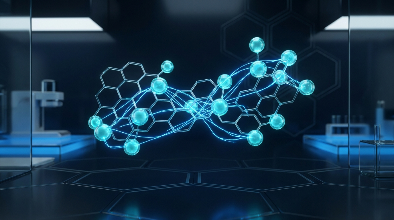 Cyan visualisation of an amino acid chain — the meaning of the word peptide