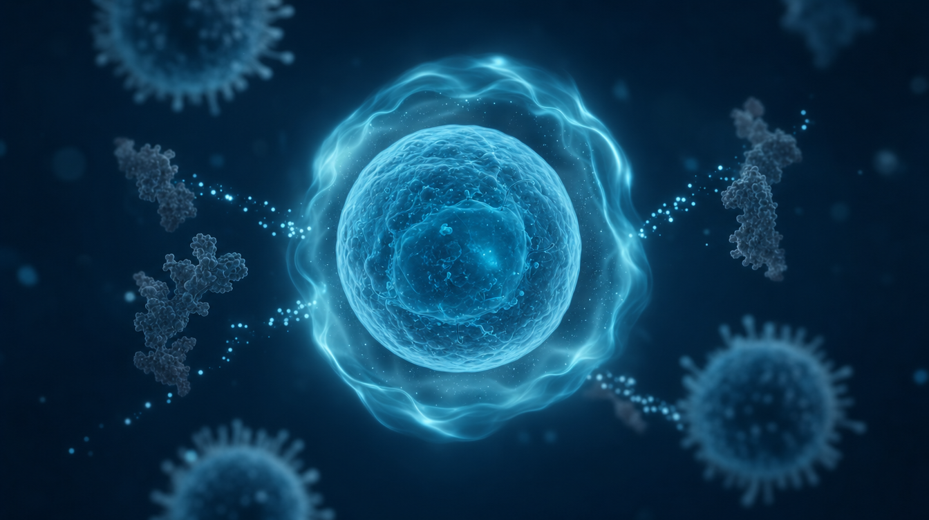 Cyan visualisation of a tripeptide and immune response — KPV research