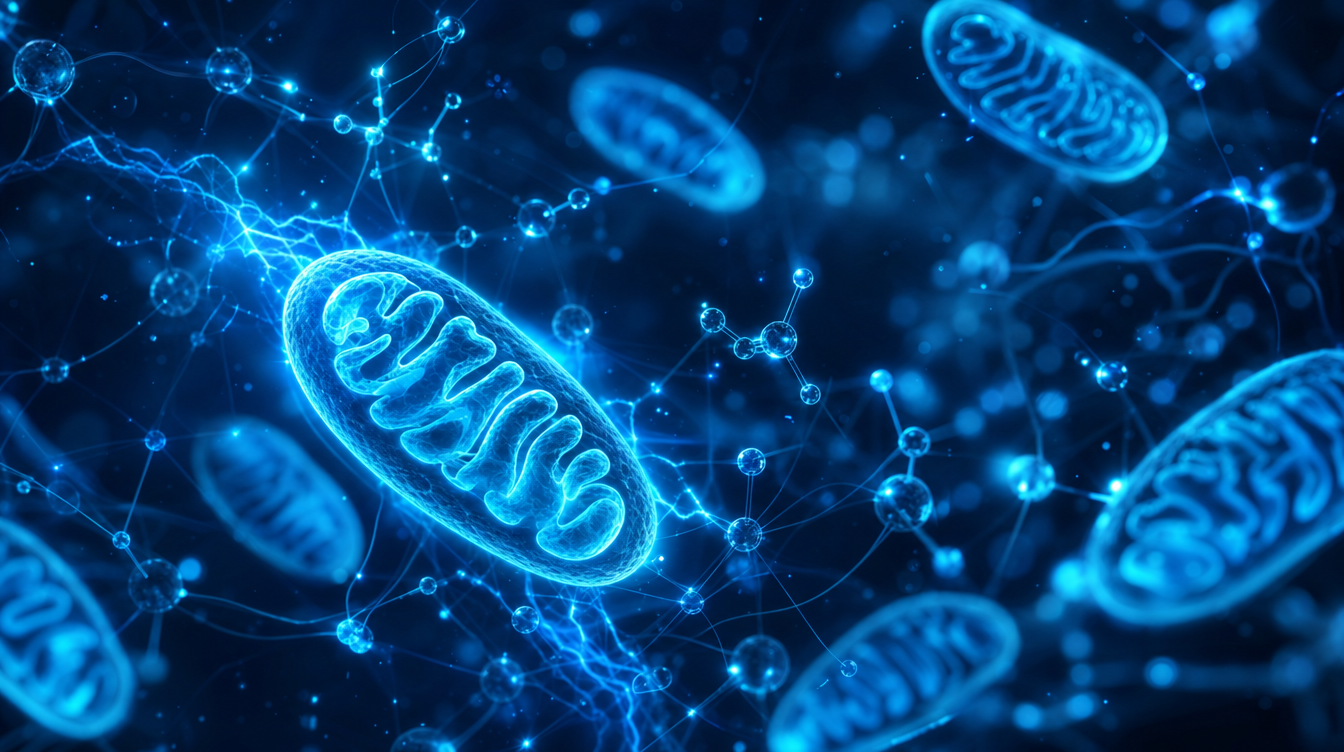 Cyan visualisation of a co-enzyme and energy metabolism — NAD+ research