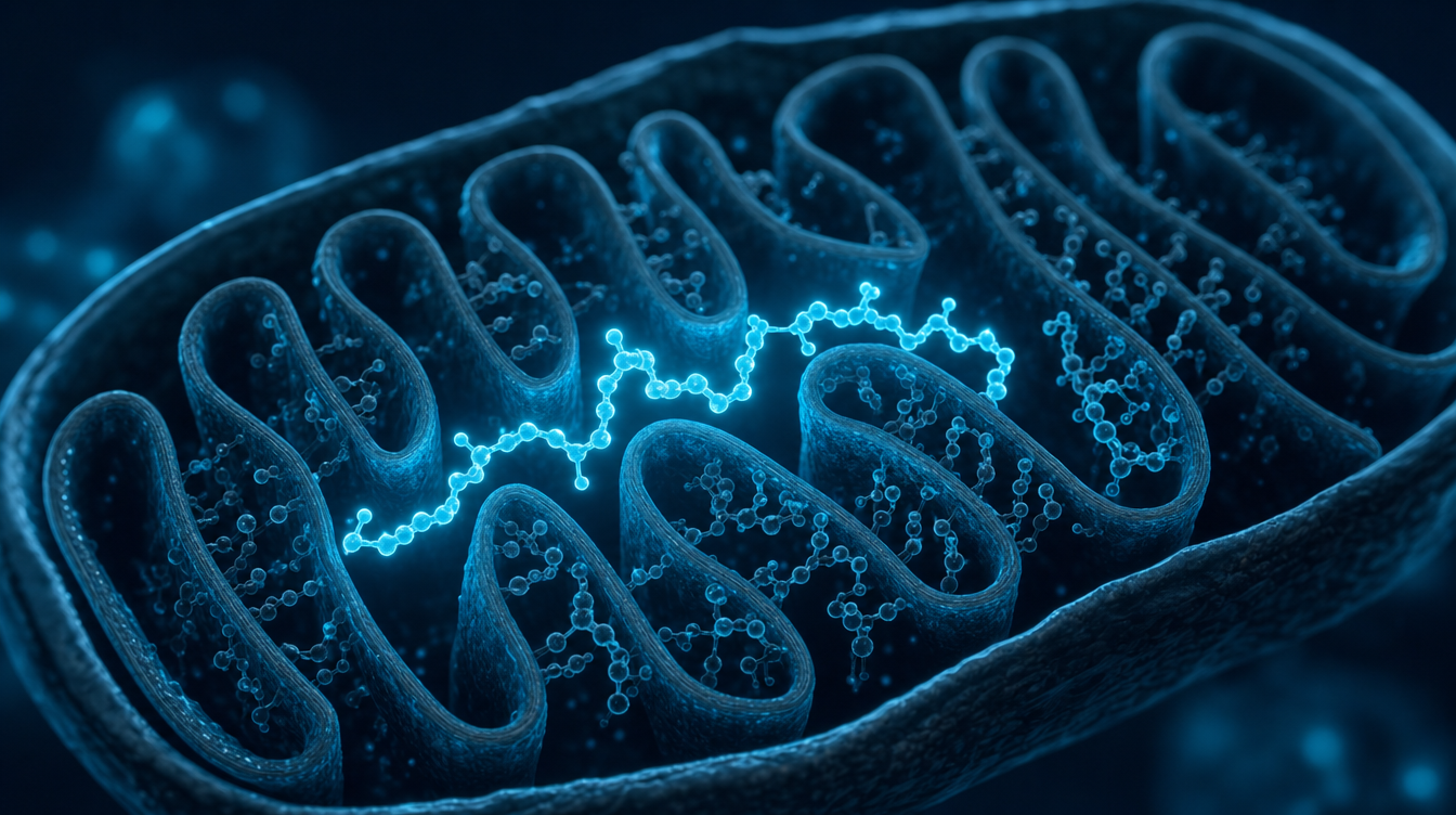 Cyan visualisation of a tetrapeptide and the mitochondrial membrane — SS-31 research