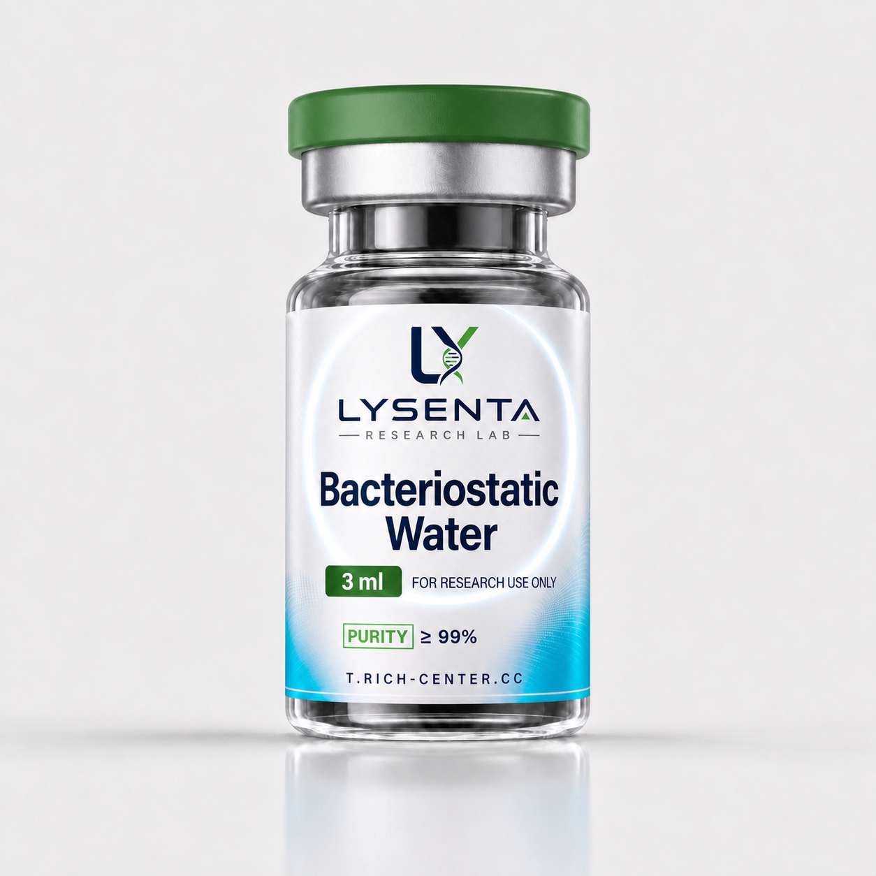Bacteriostatic water USP, 3 ml vial containing 0.9% benzyl alcohol for reconstitution — LYSENTA