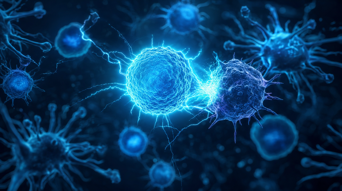 Visualisation of an activating T cell within an immune network — Thymosin Alpha-1 research